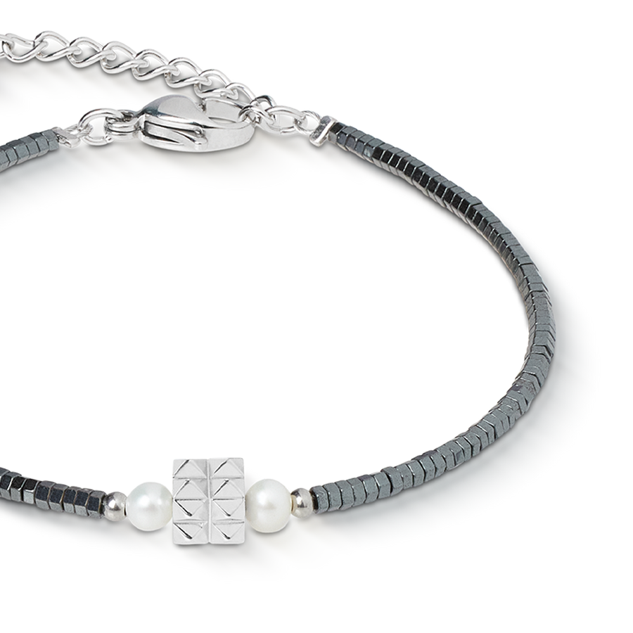 Bracelet Edge & Grace anthracite-silver