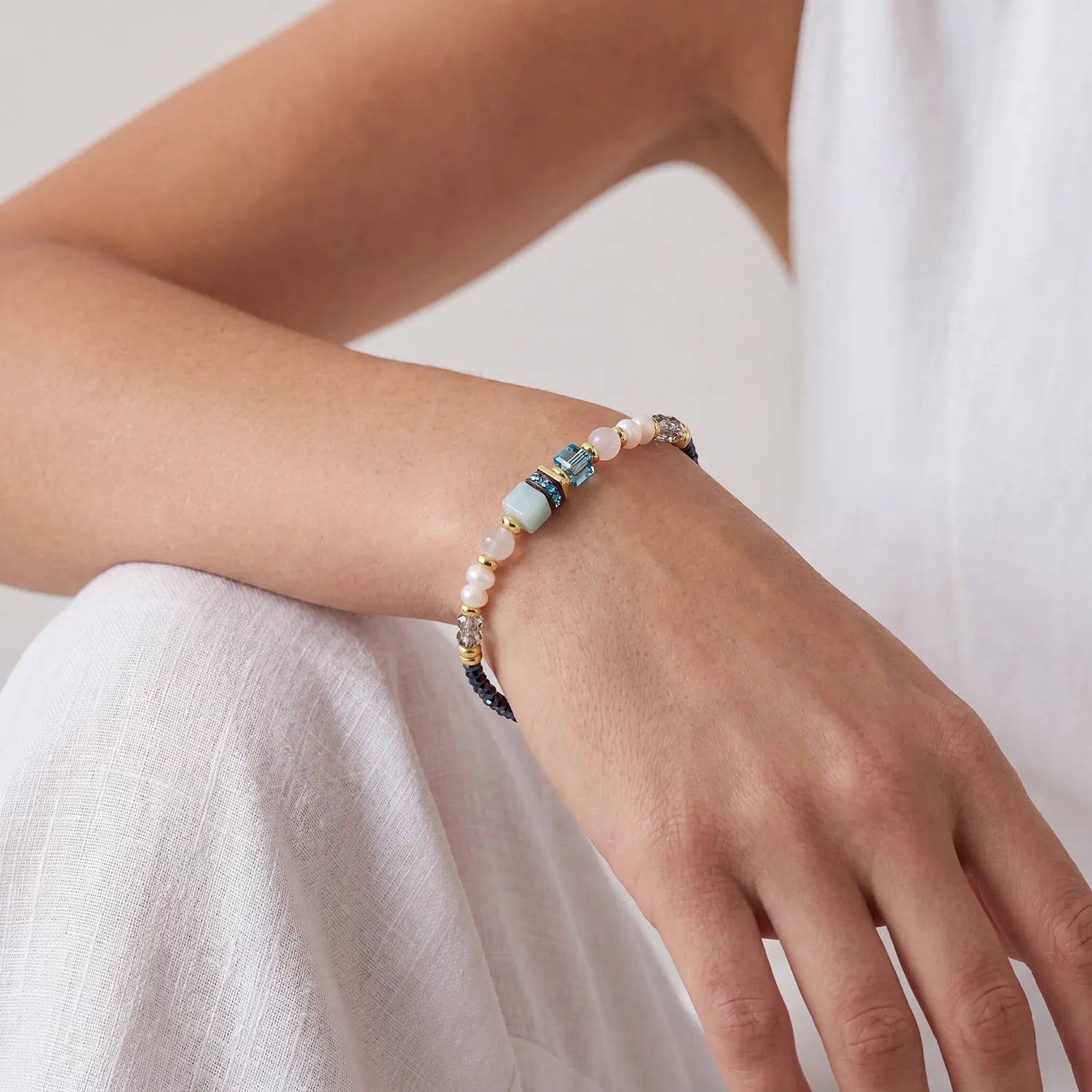 COEUR DE LION Bracelet Atelier Azur Gold – on model