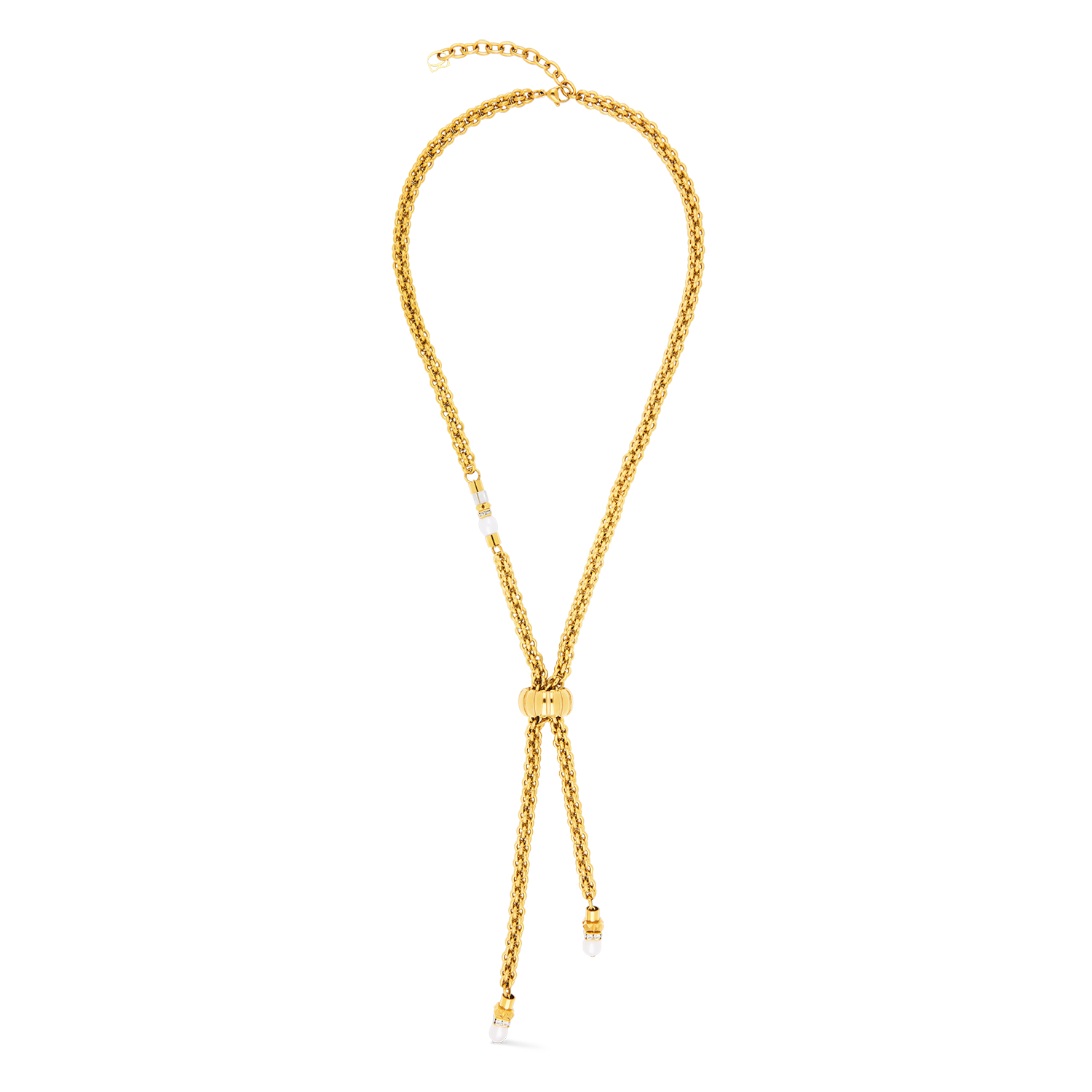 Structure Y-Necklace Gold