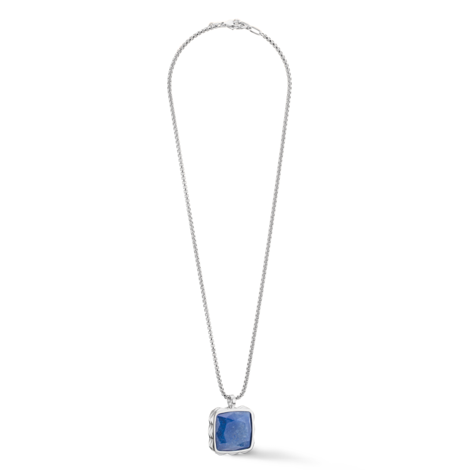 Necklace Amulet Spikes Square Aventurine silver