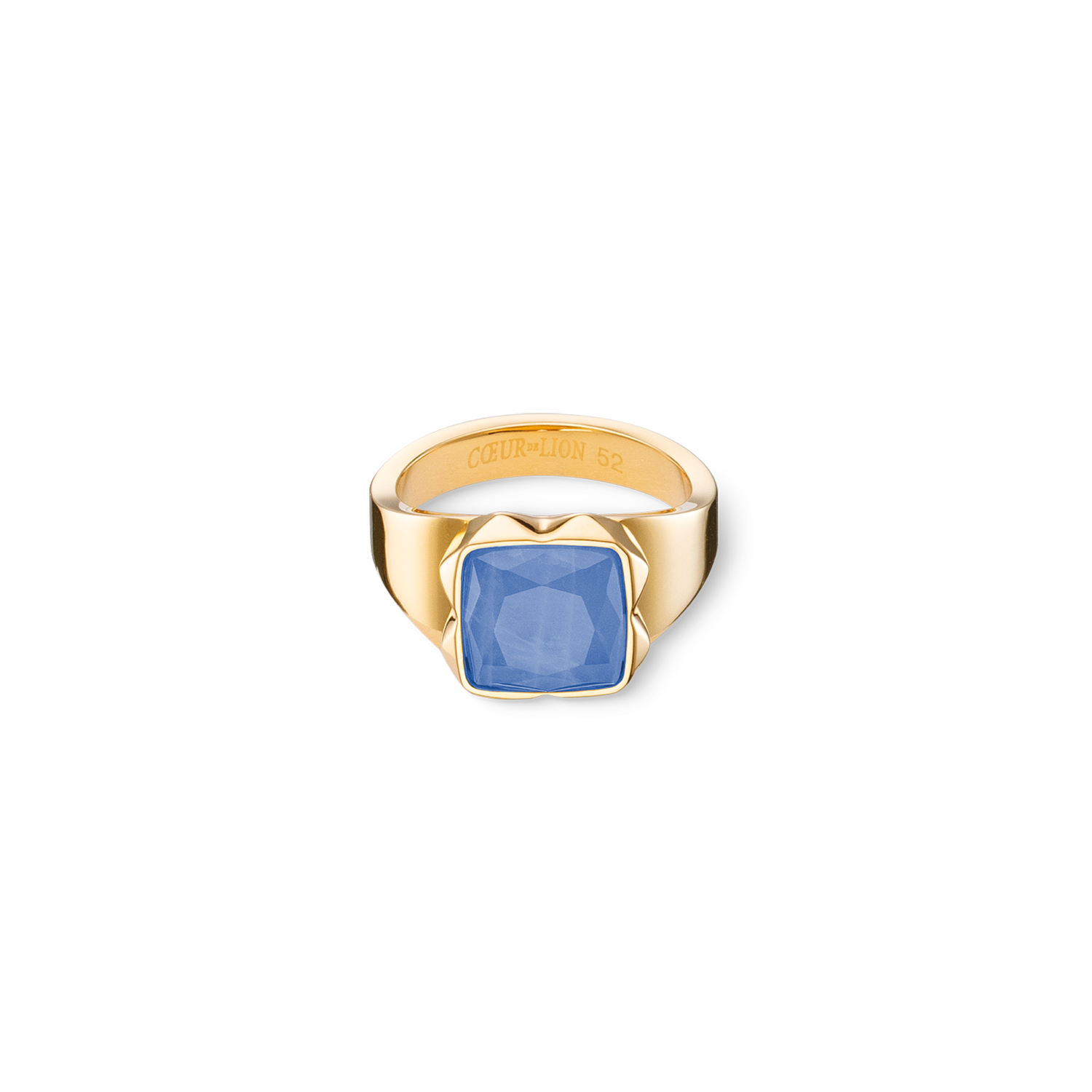 Ring Spikes Square Aventurine gold