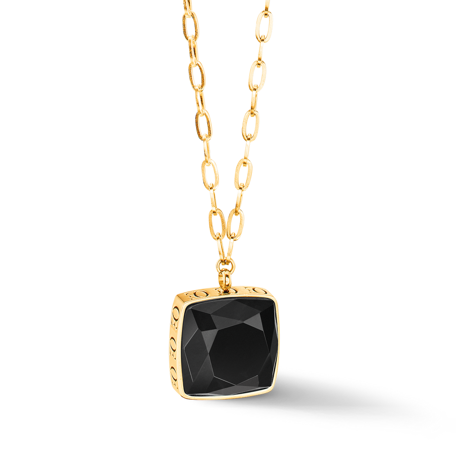 Necklace OE Amulet Square Onyx gold-black – COEUR DE LION (UK-WORLD)