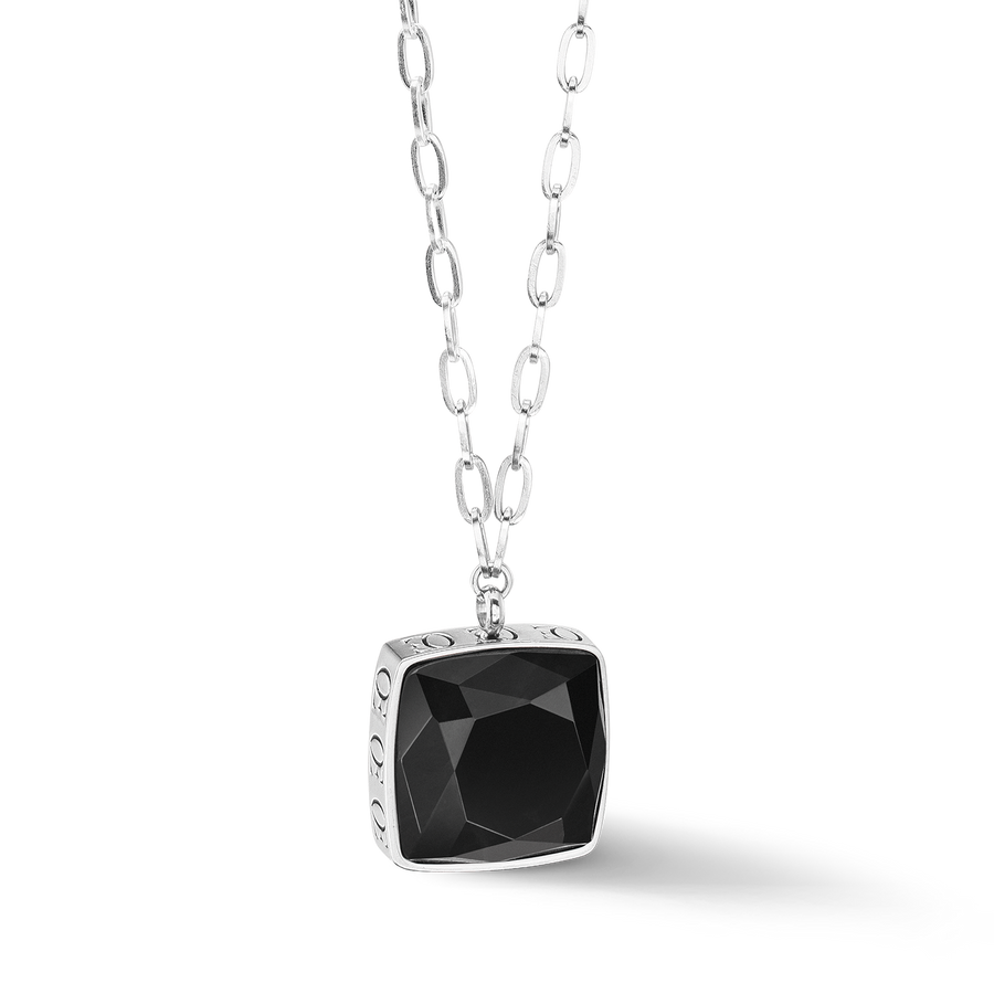 Necklace OE Amulet Square Onyx silver-black – COEUR DE LION (UK-WORLD)