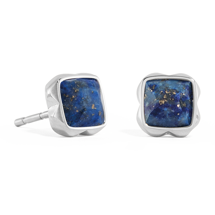 Birthstone September Earrings Lapis Lazuli Silver
