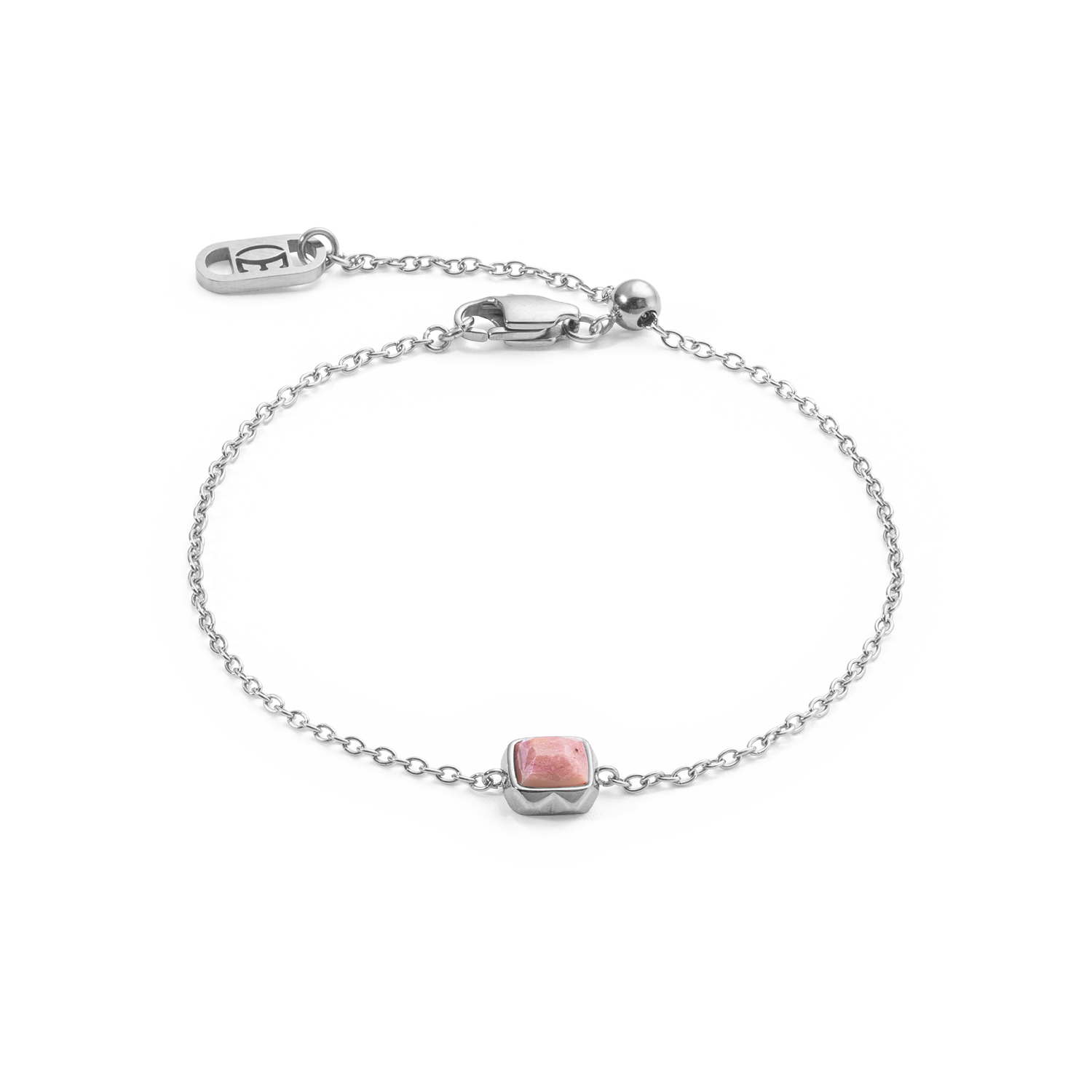 Birthstone July Bracelet Rhodochrosite Silver