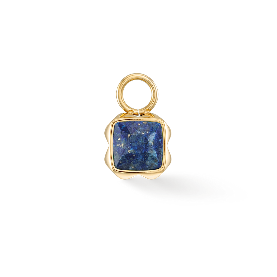 Birthstone September Charm Lapis Lazuli Gold