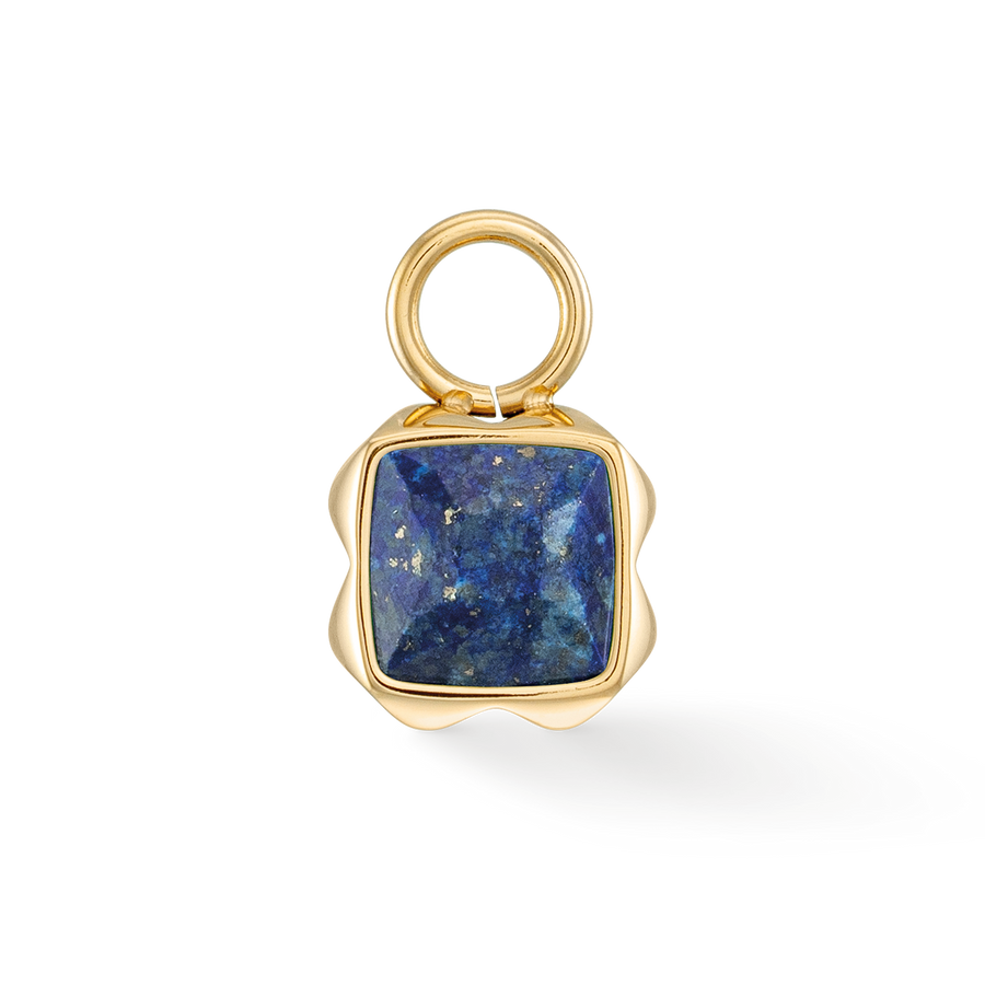 Birthstone September Charm Lapis Lazuli Gold