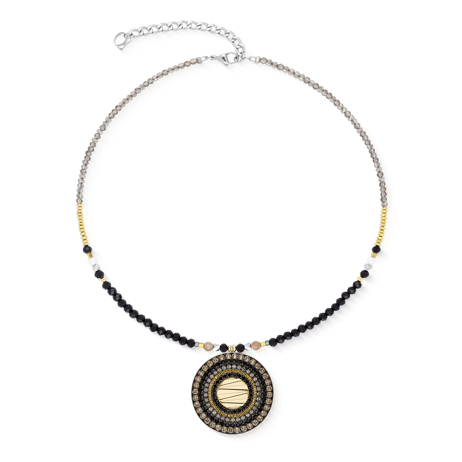 Necklace Amulet Modern Future Gold-Black