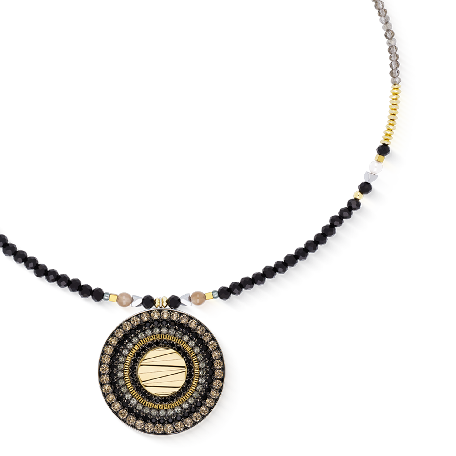 Necklace Amulet Modern Future Gold-Black