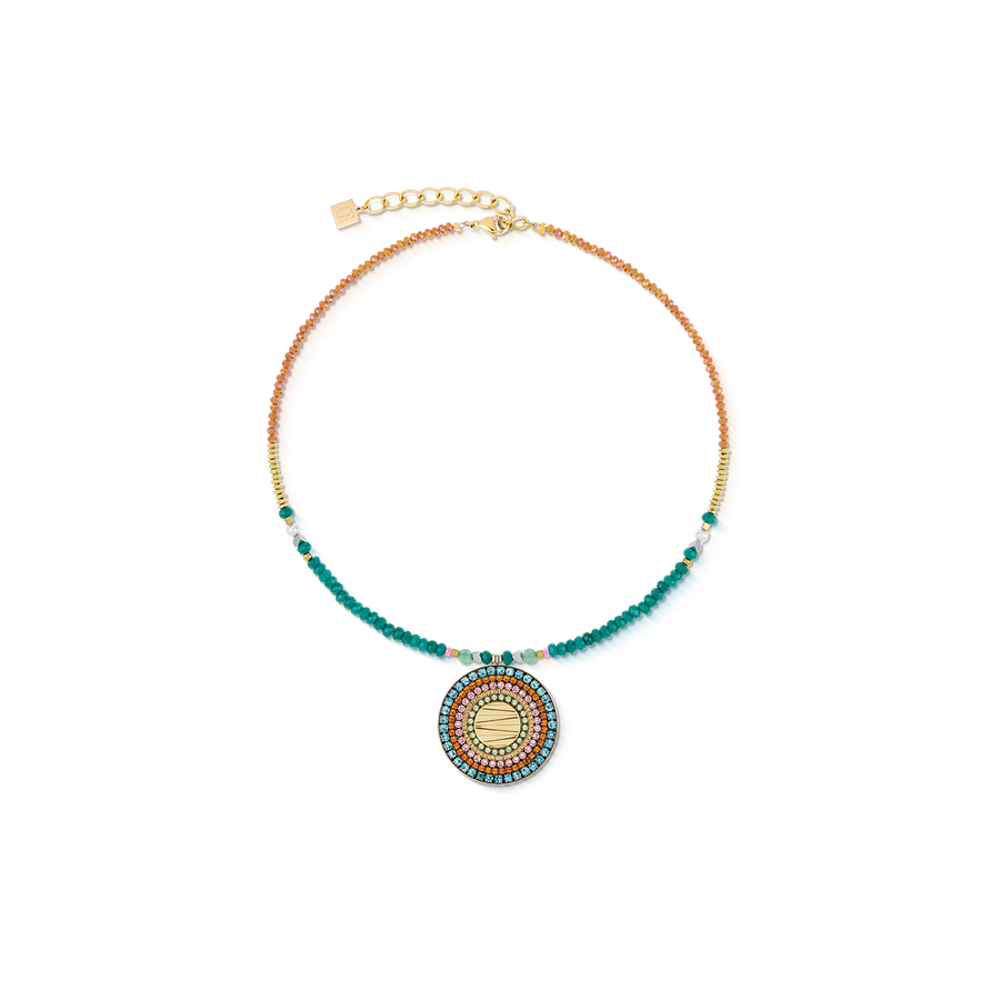 Necklace Amulet Modern Future gold multicolour Boho