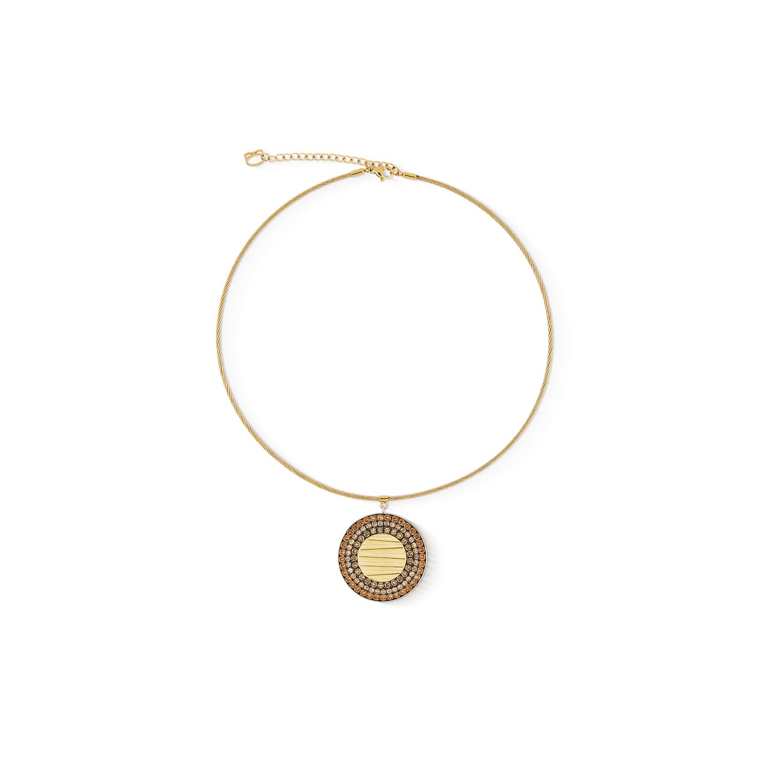 Necklace Amulet Glam Waves gold-beige