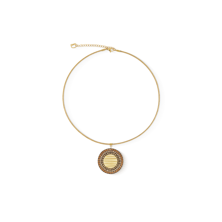 Necklace Amulet Glam Waves gold-beige