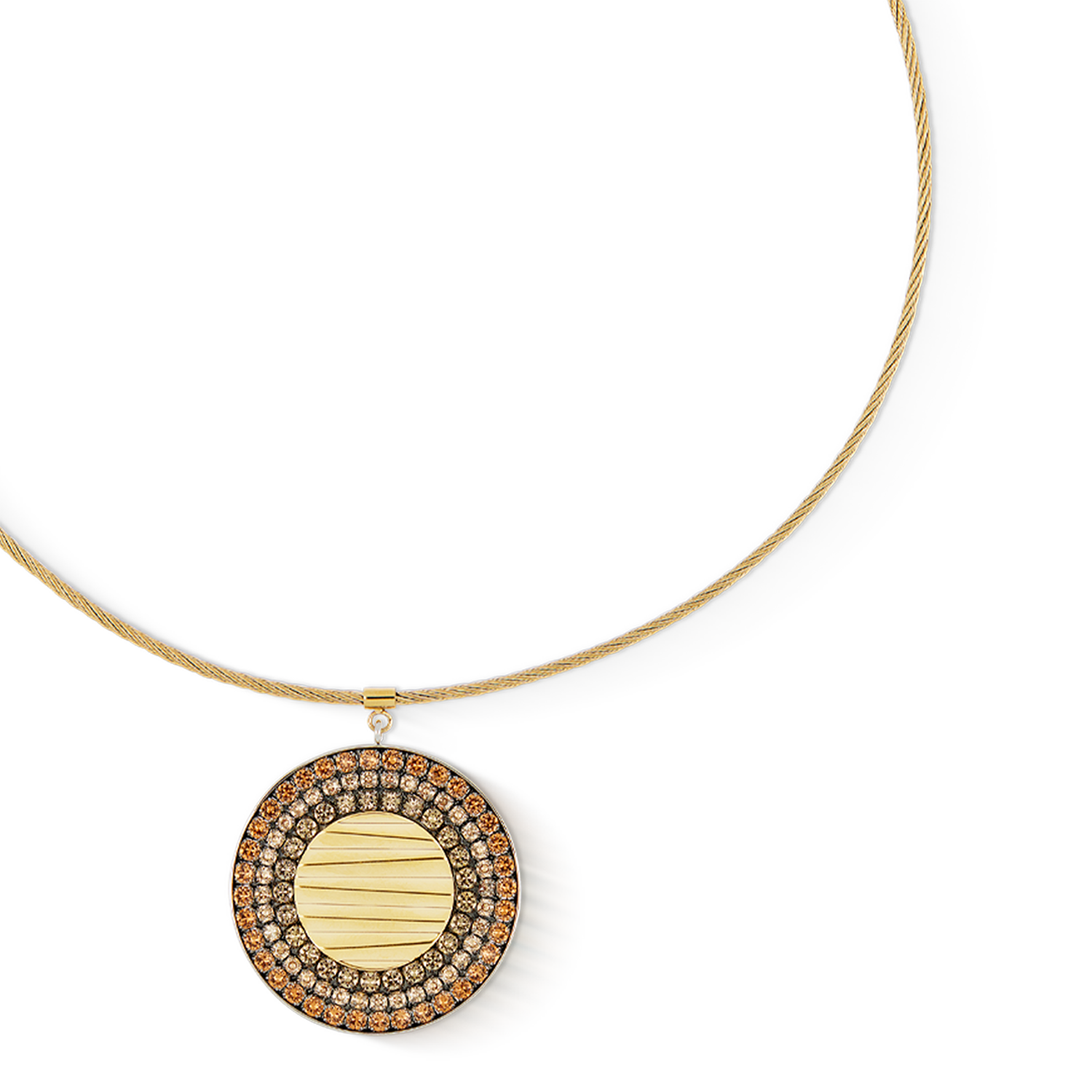 Necklace Amulet Glam Waves gold-beige