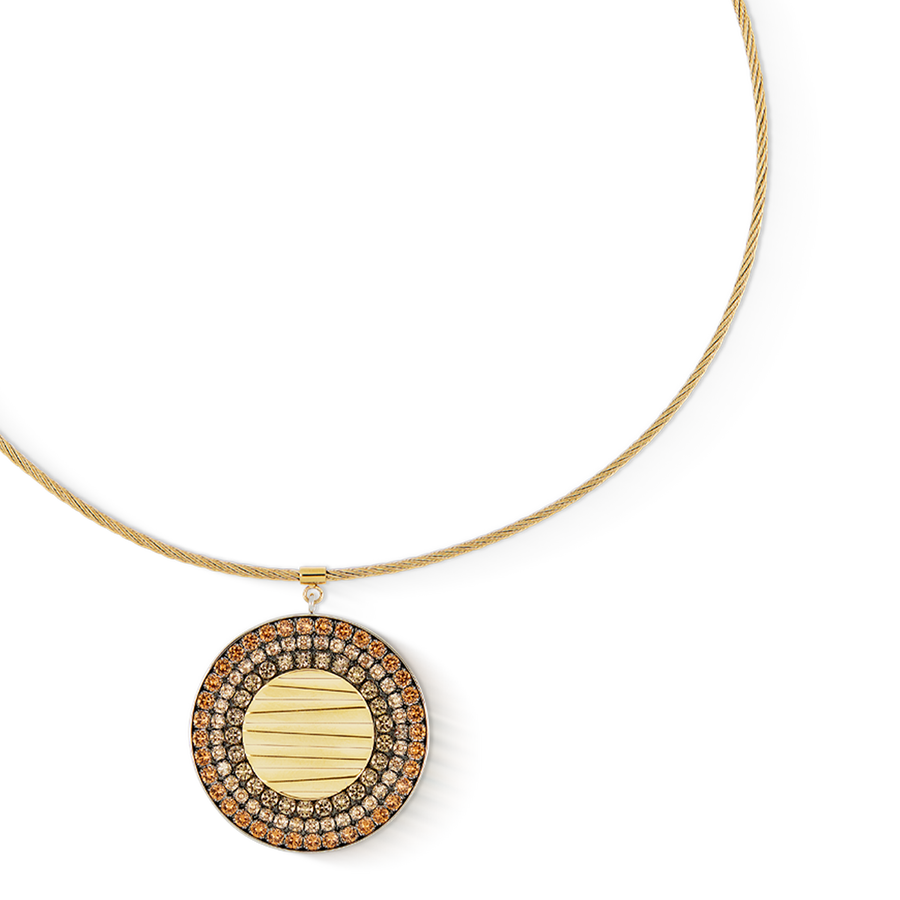 Necklace Amulet Glam Waves gold-beige