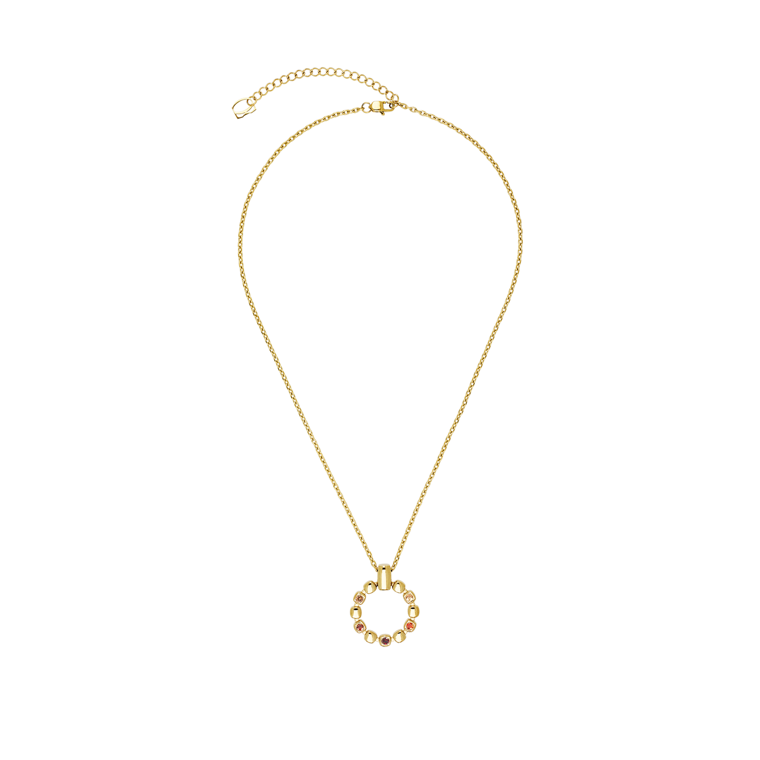 Necklace Soft Cube Circle Glow Sunset Gold