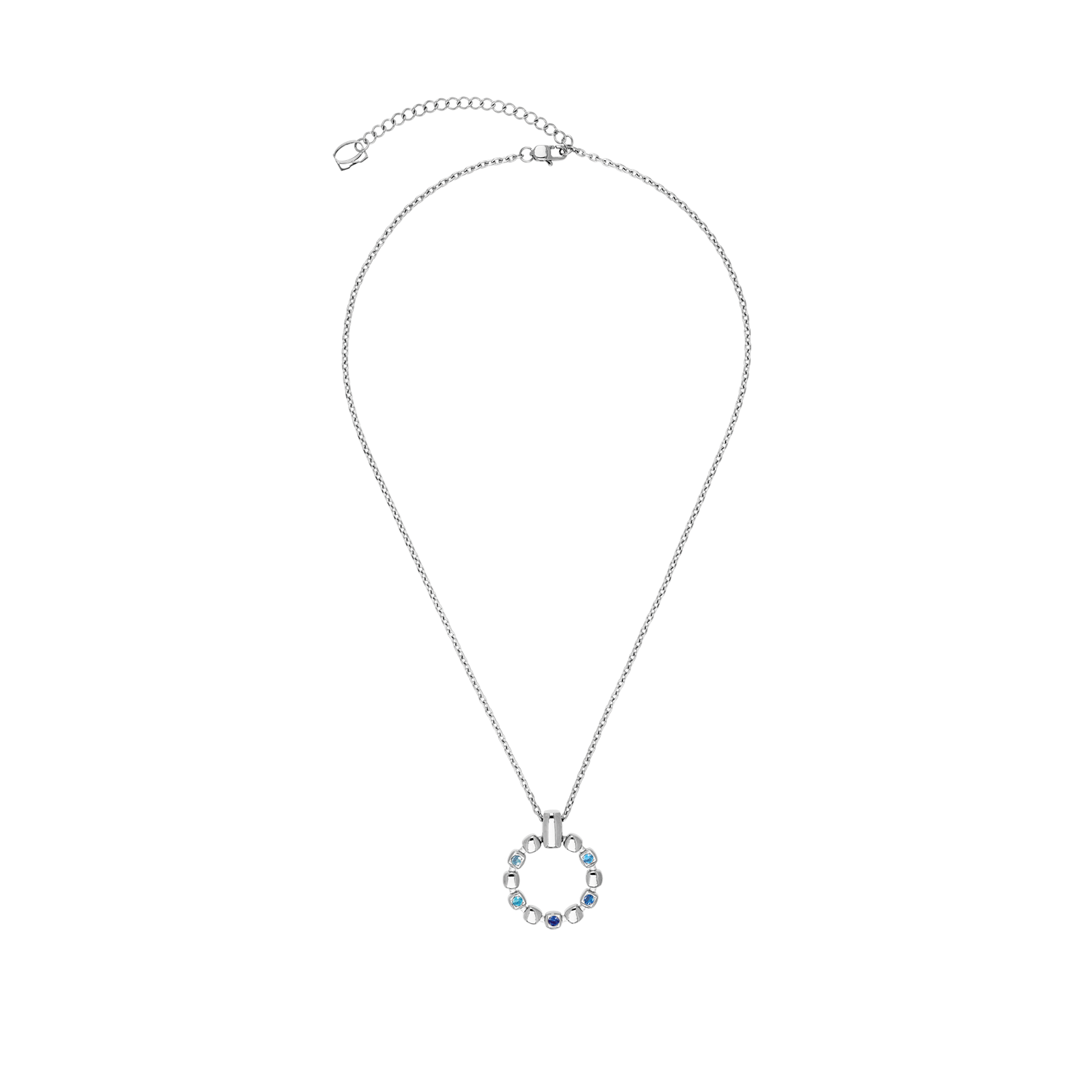 Necklace Soft Cube Circle Glow Ocean Silver