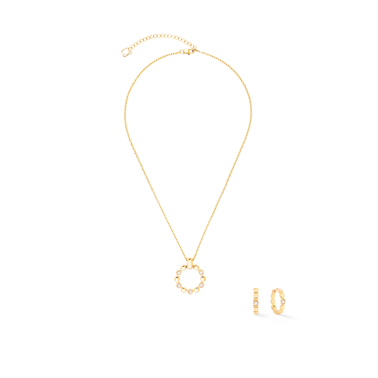 Necklace Soft Cube Circle Glow gold