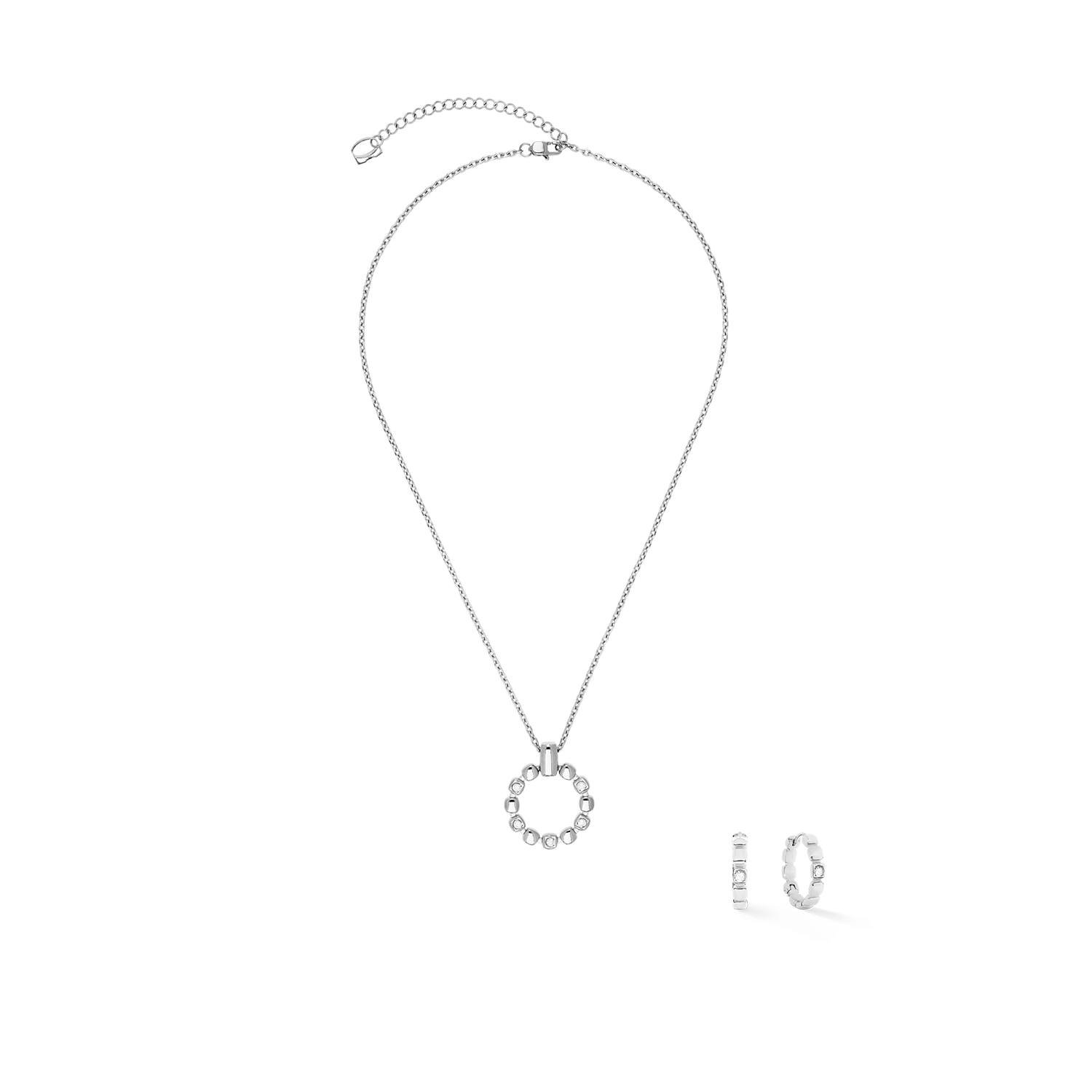 Necklace Soft Cube Circle Glow silver