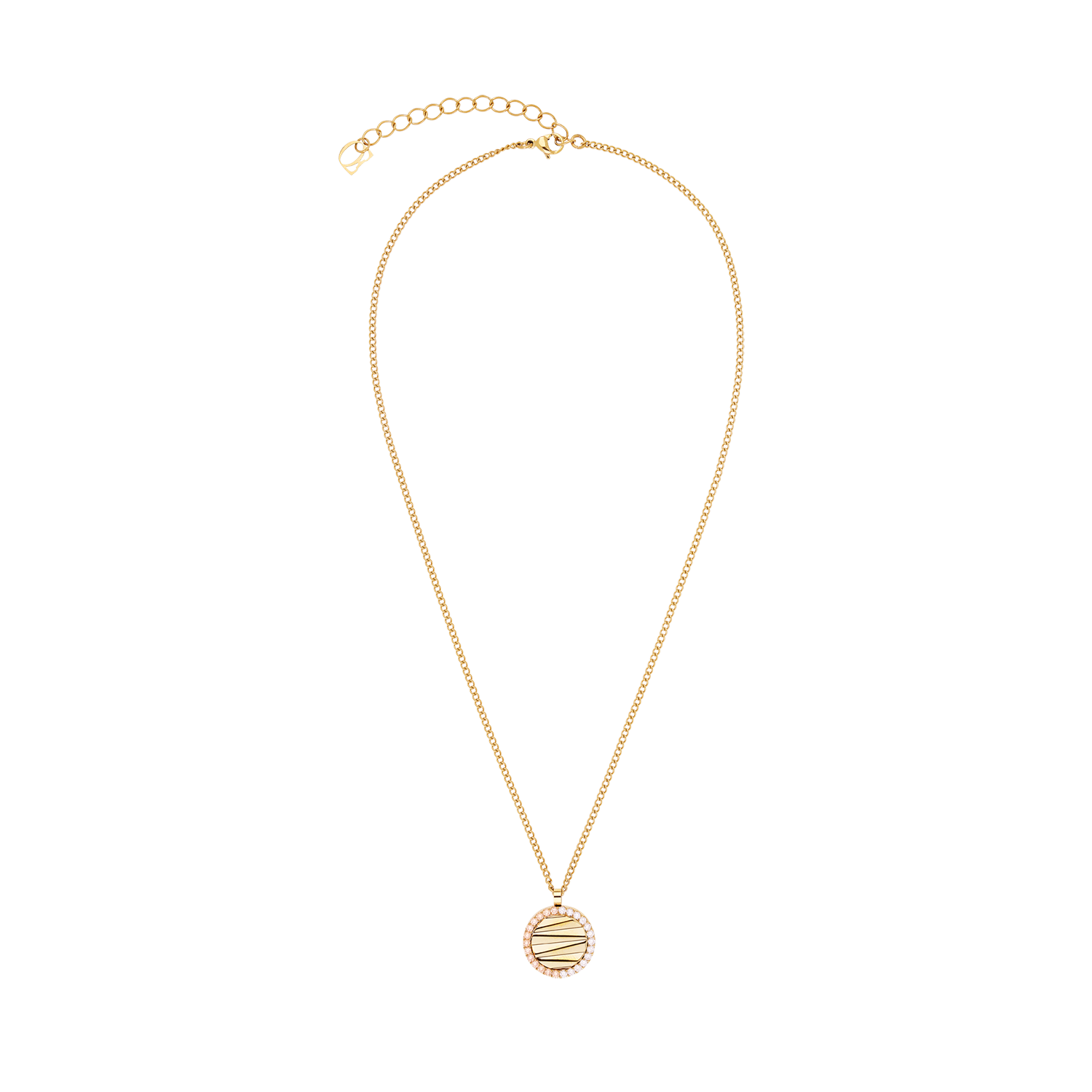 Necklace Amulet Mini Waves gold-beige