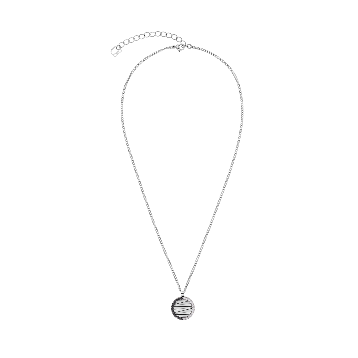 Necklace Amulet Mini Waves silver-black