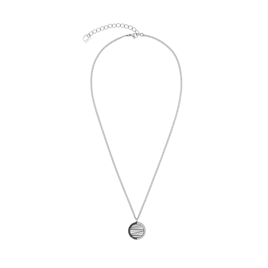 Necklace Amulet Mini Waves silver-black