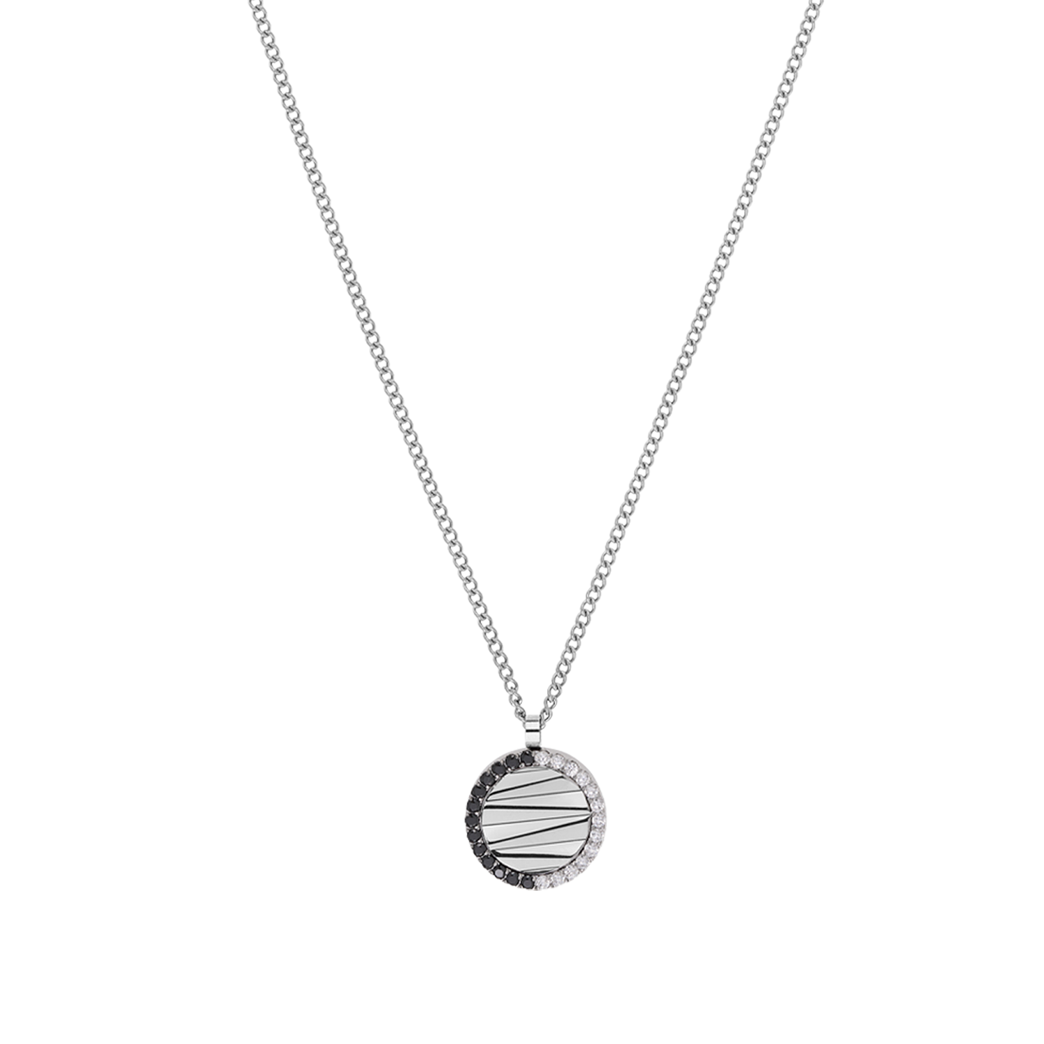 Necklace Amulet Mini Waves silver-black