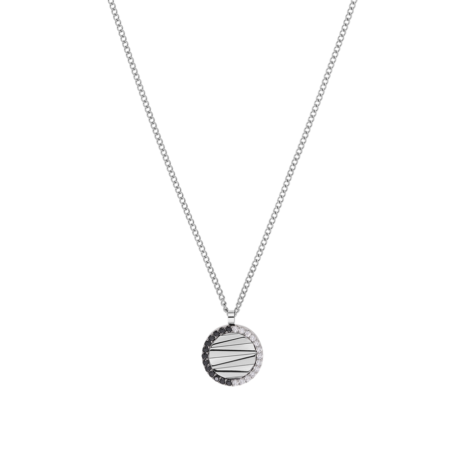 Necklace Amulet Mini Waves silver-black