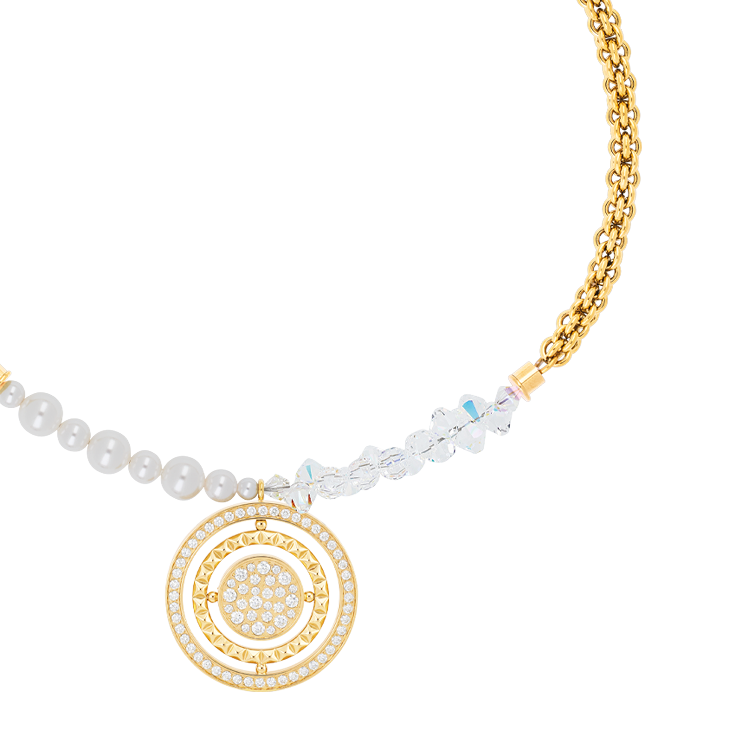 Necklace Amulet Fusion Sparkle Gold
