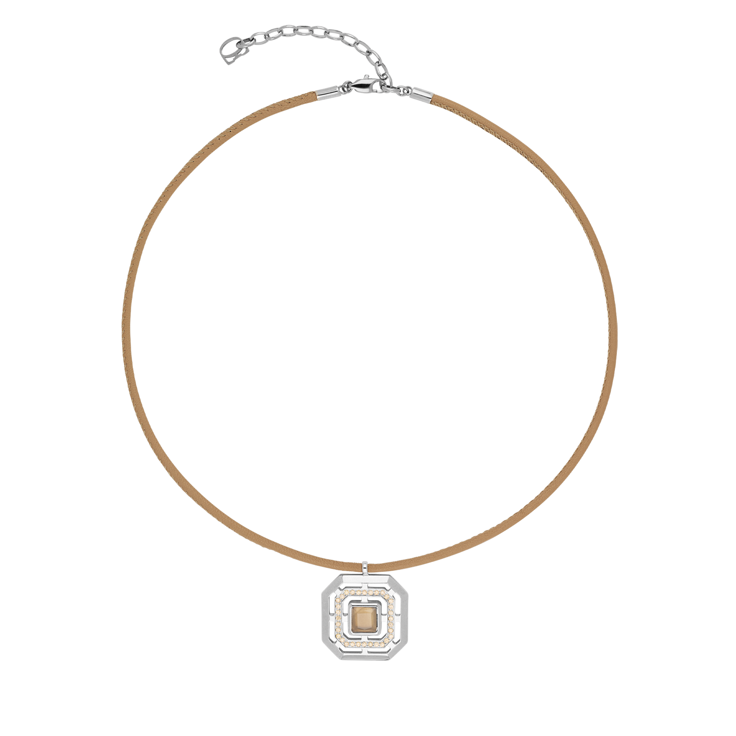 Necklace Amulet Icon Frame Soft Sand Silver