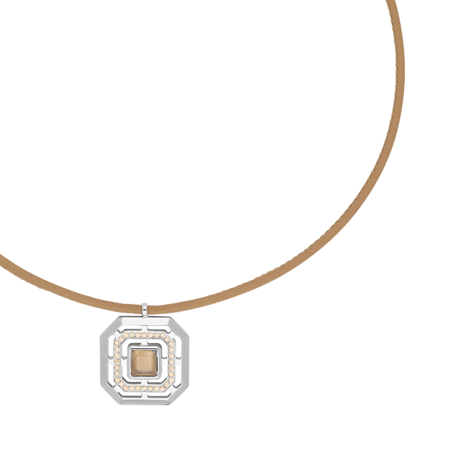 Necklace Amulet Icon Frame Soft Sand Silver