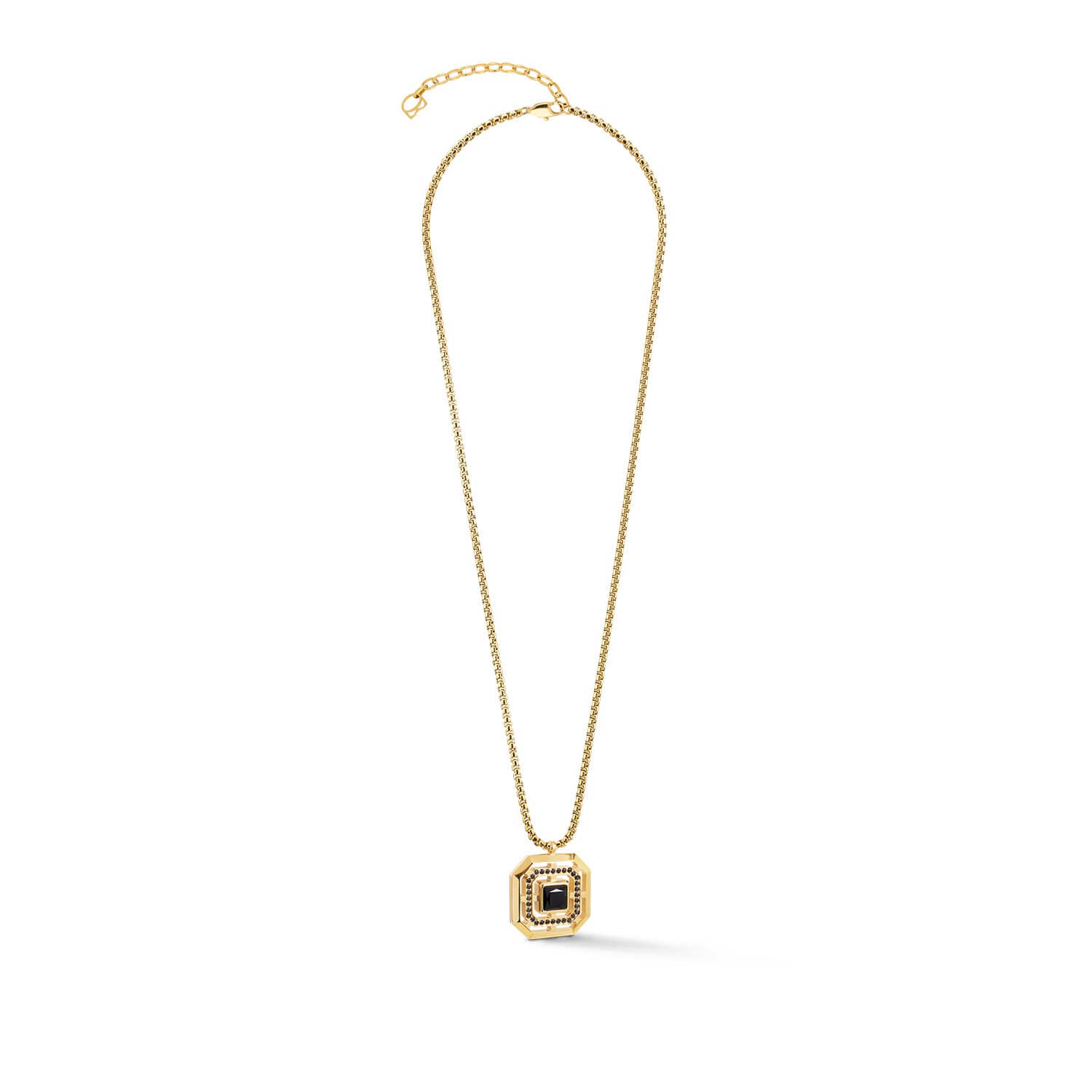 Necklace Amulet Icon Frame Pure Noir Gold