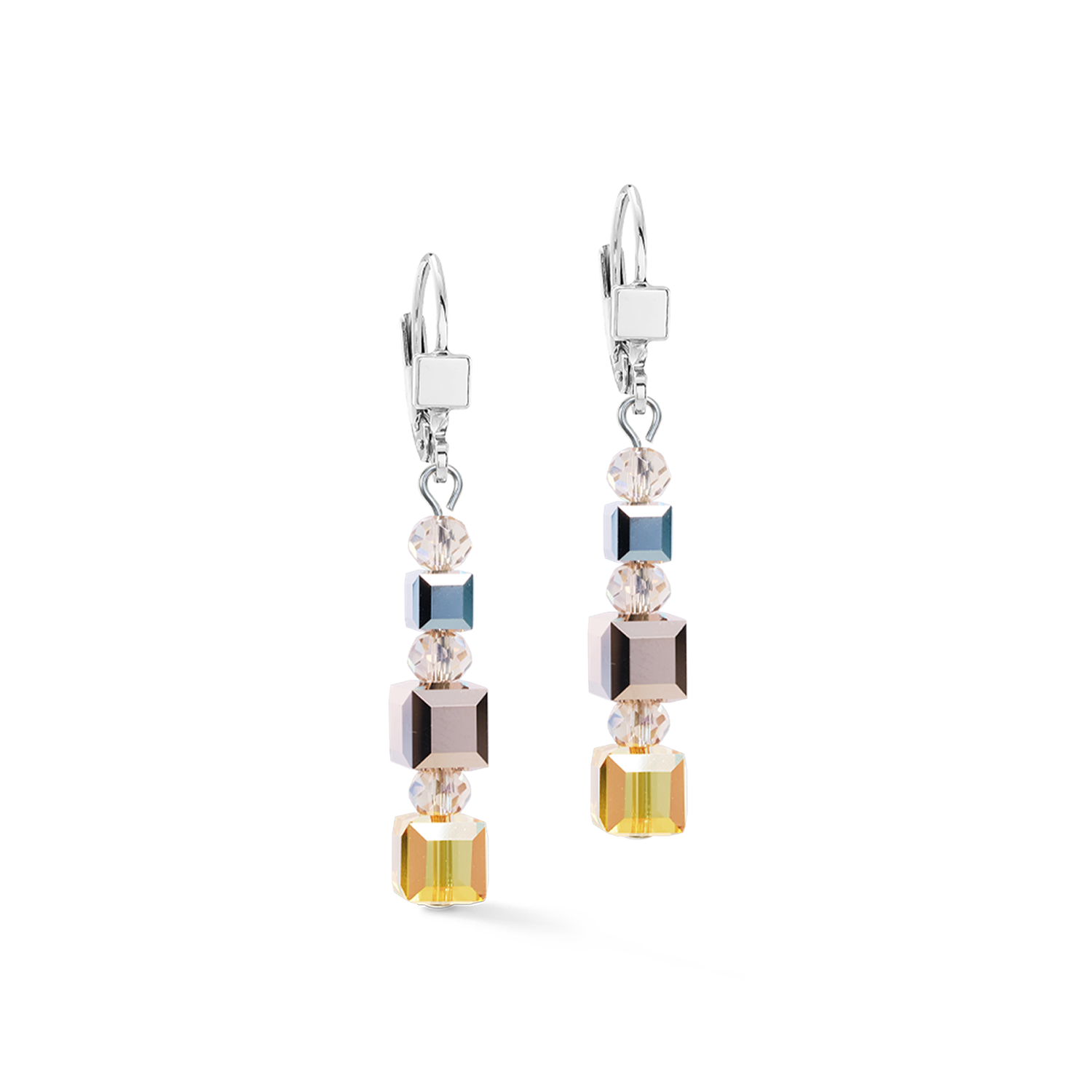 GeoCUBE® Precious Nature Drop Earrings Tricolor Sand