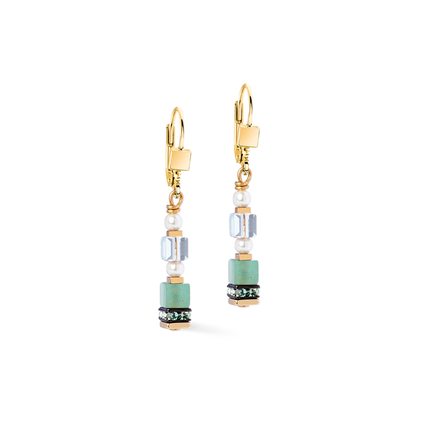 Earrings Sparkling Princess Spikes gold-Art Nouveau