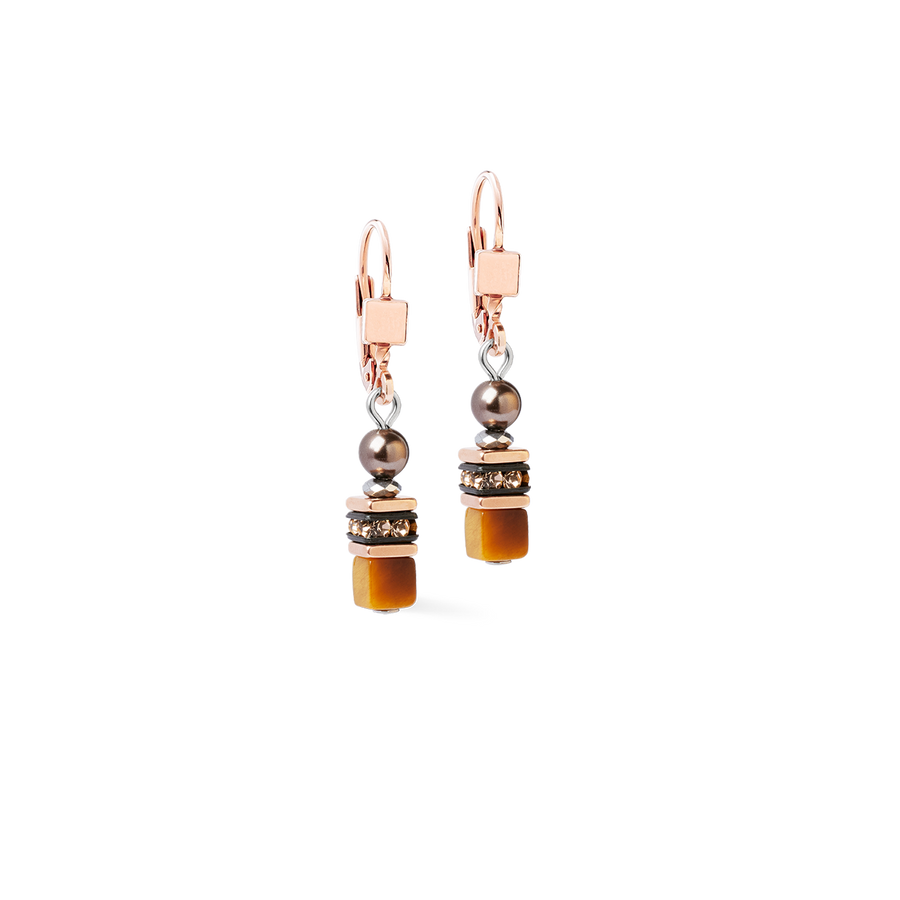 Earrings Princess Earth Glow rose gold-brown