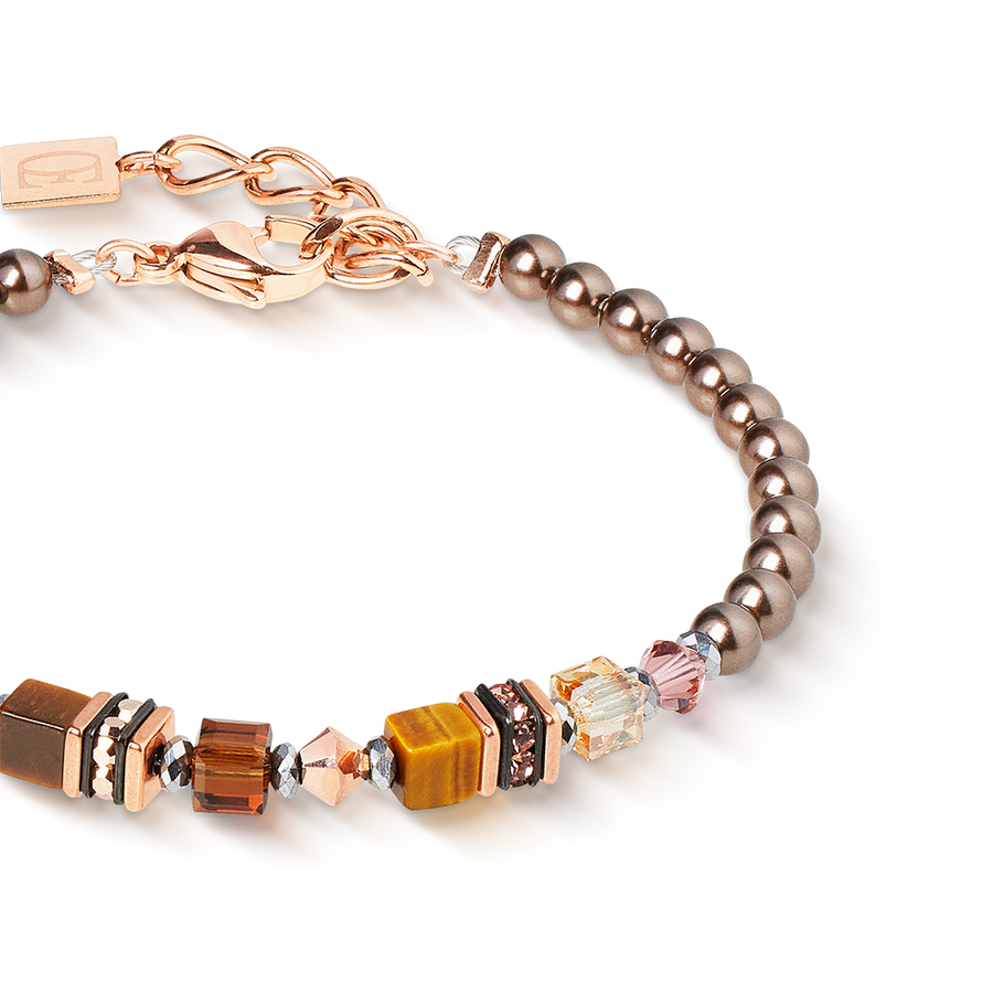 Bracelet Princess Earth Glow rose gold-brown
