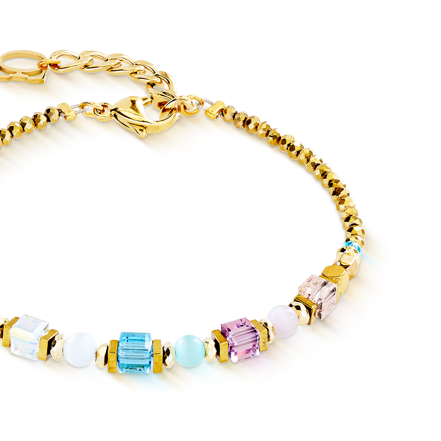 Bracelet Cube Aura pastel gold