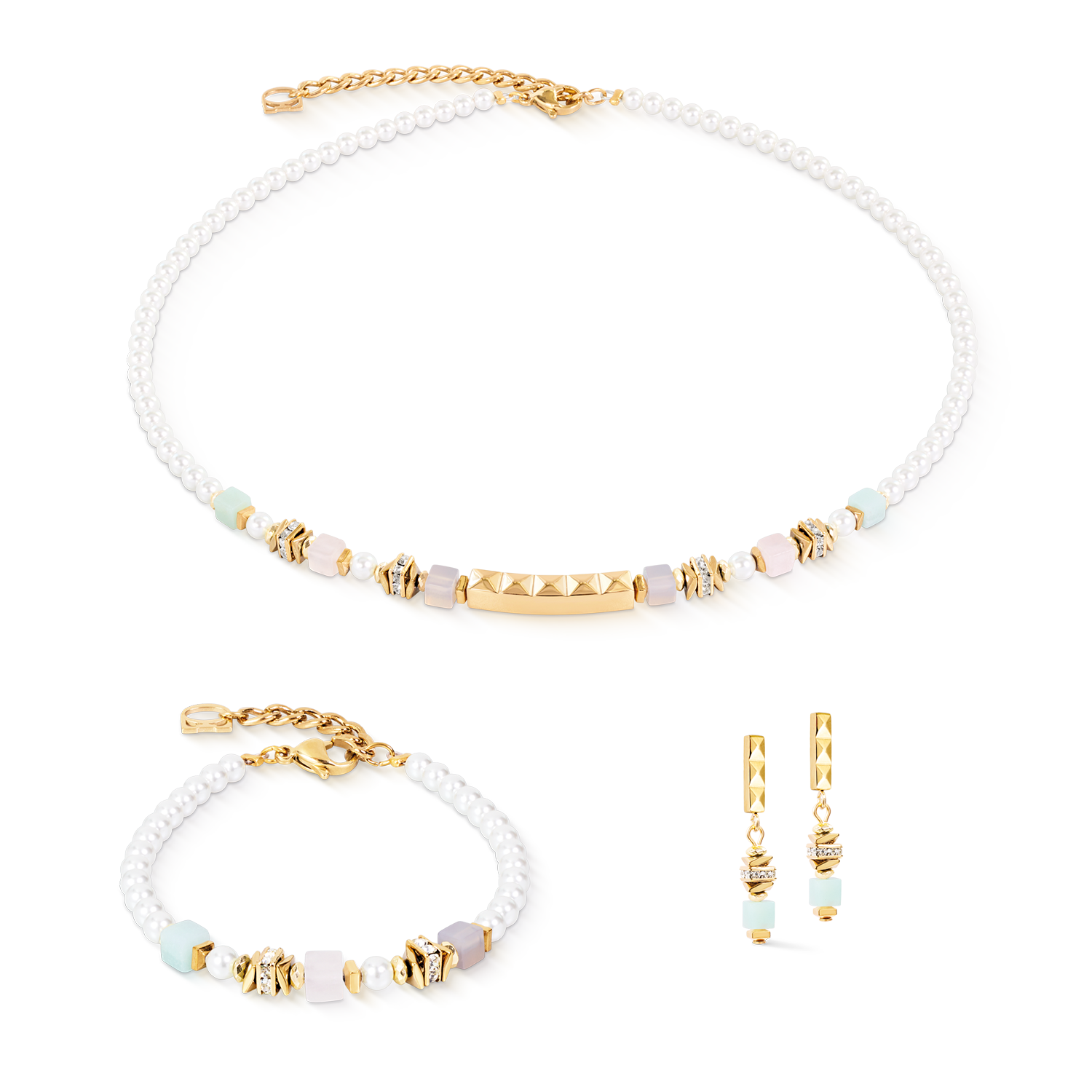 Beads & Pearls Spike Bracelet Pastel