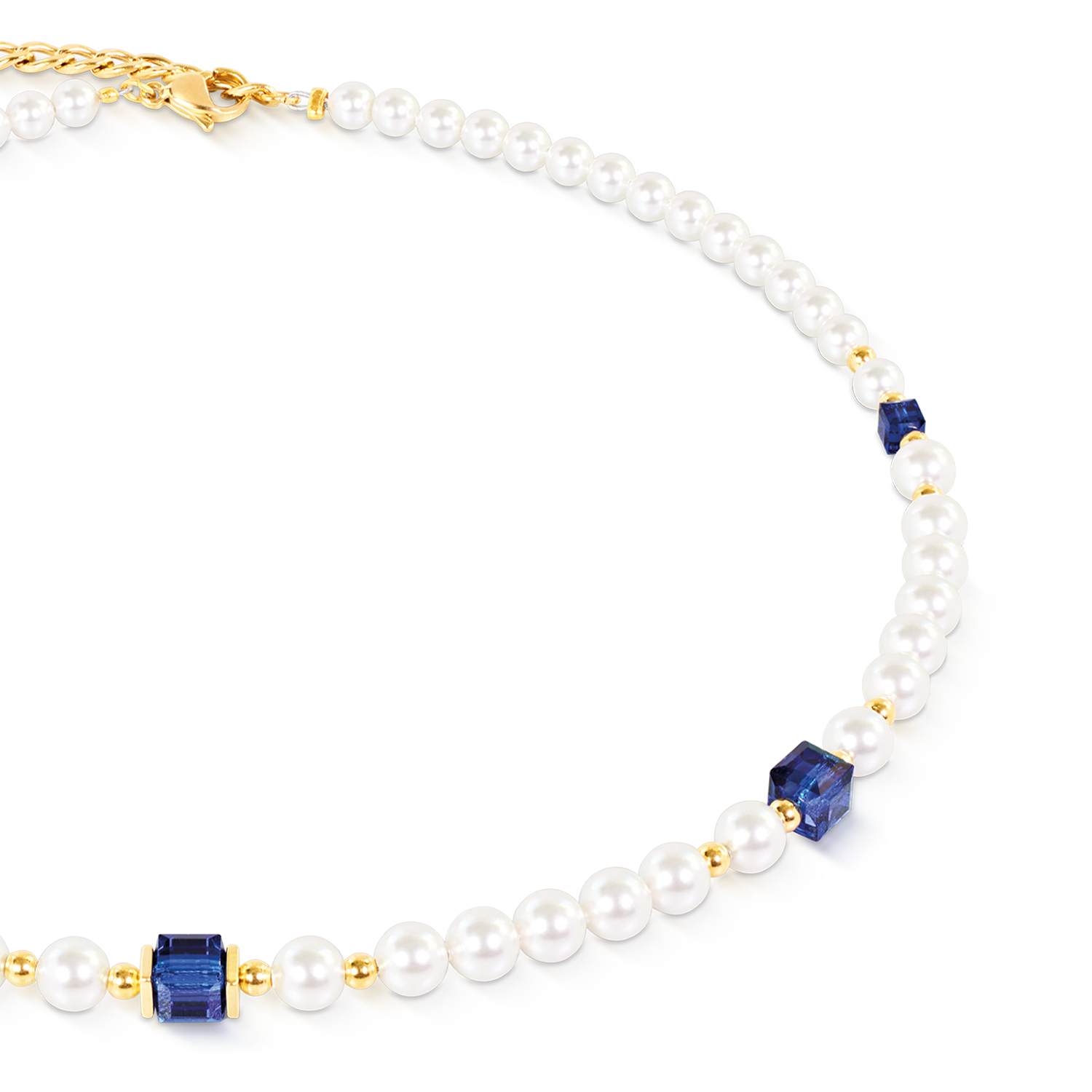 Cocktail Pearls Necklace Sapphire
