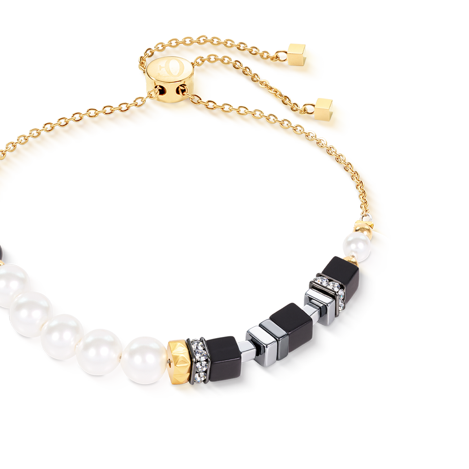 Precious Fusion Offset Slider Bracelet Onyx