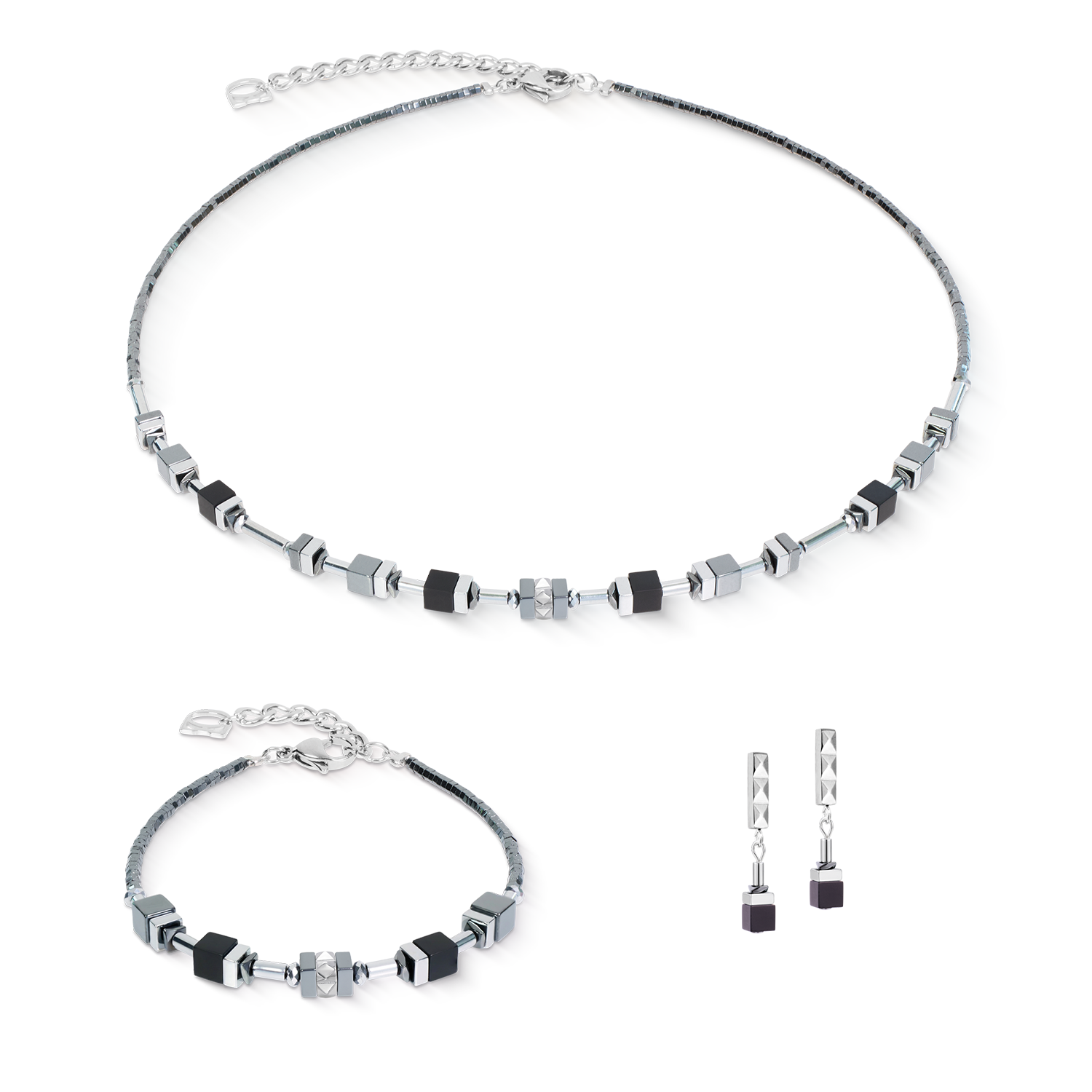 Cube Eclipse Necklace Onyx