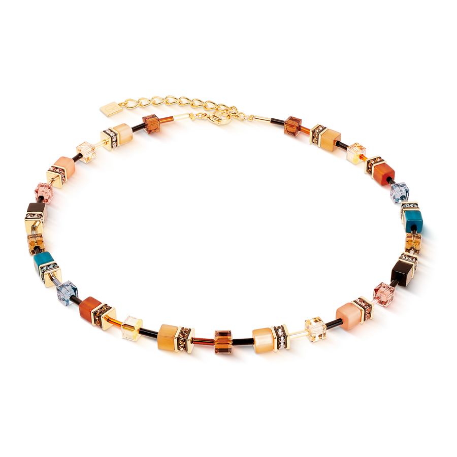 GeoCUBE® Iconic necklace Earth Mirage gold