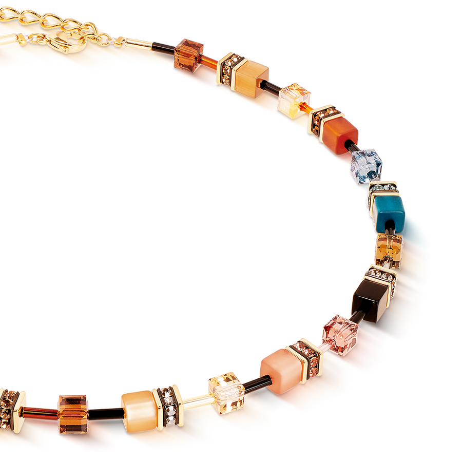 GeoCUBE® Iconic necklace Earth Mirage gold