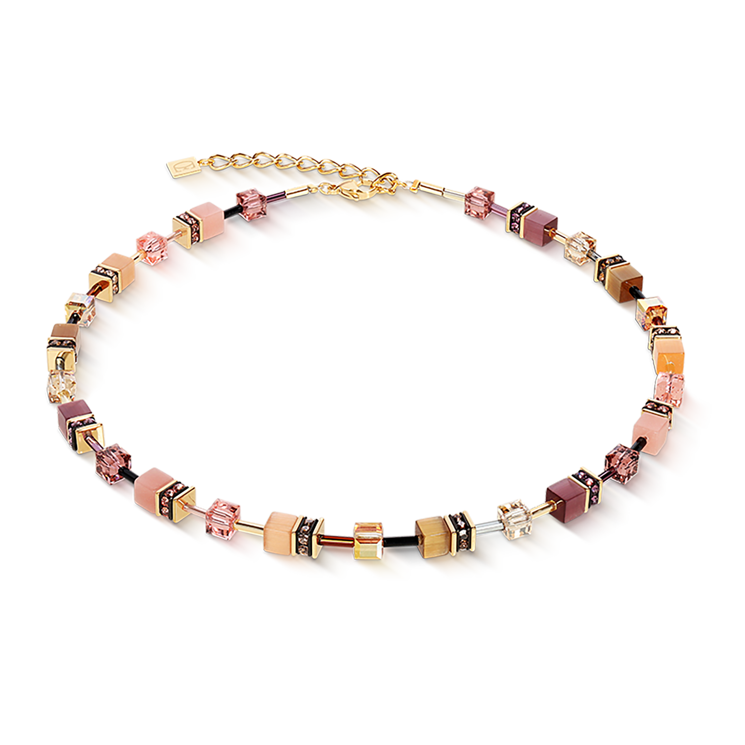 GeoCUBE® Iconic necklace gold blush