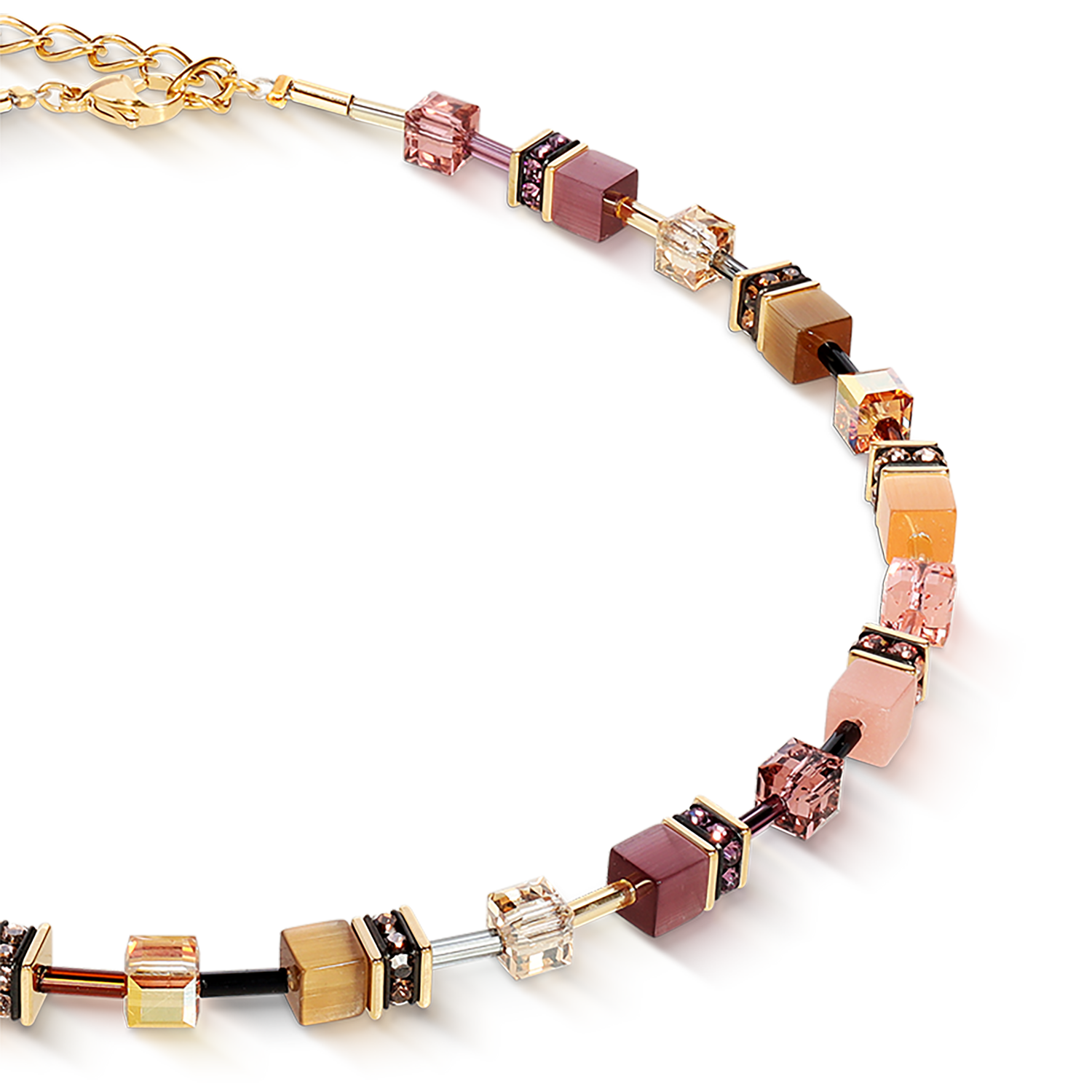 GeoCUBE® Iconic necklace gold blush