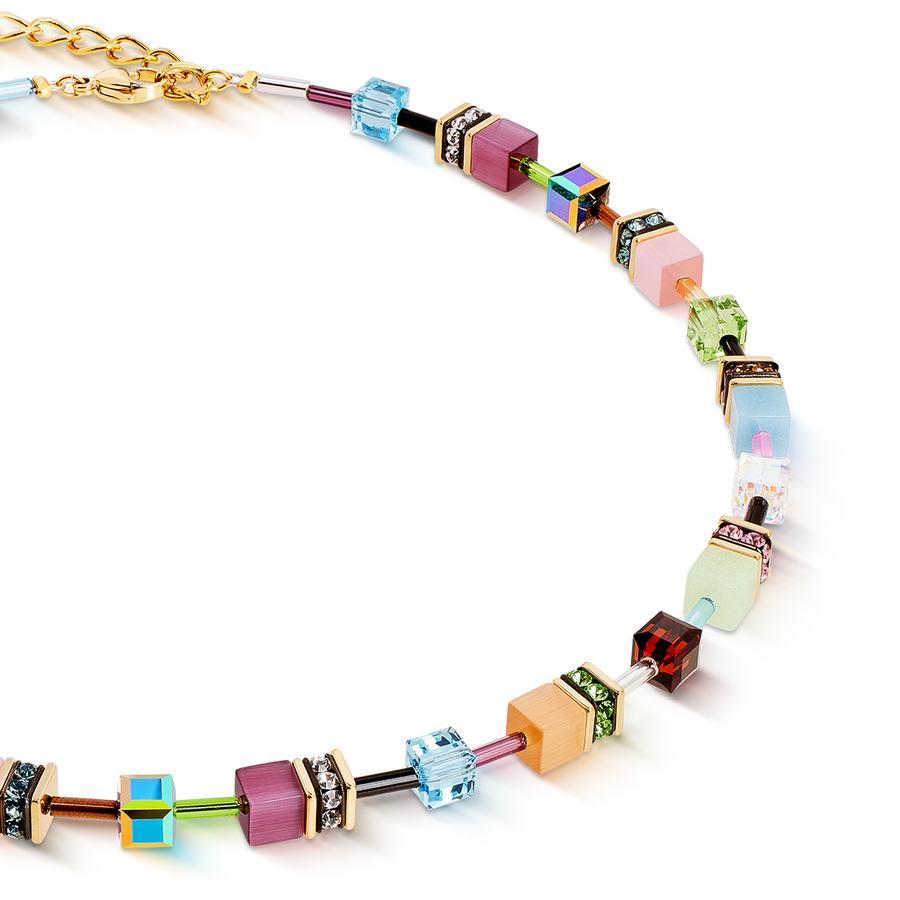 GeoCUBE® Iconic necklace Art Nouveau gold