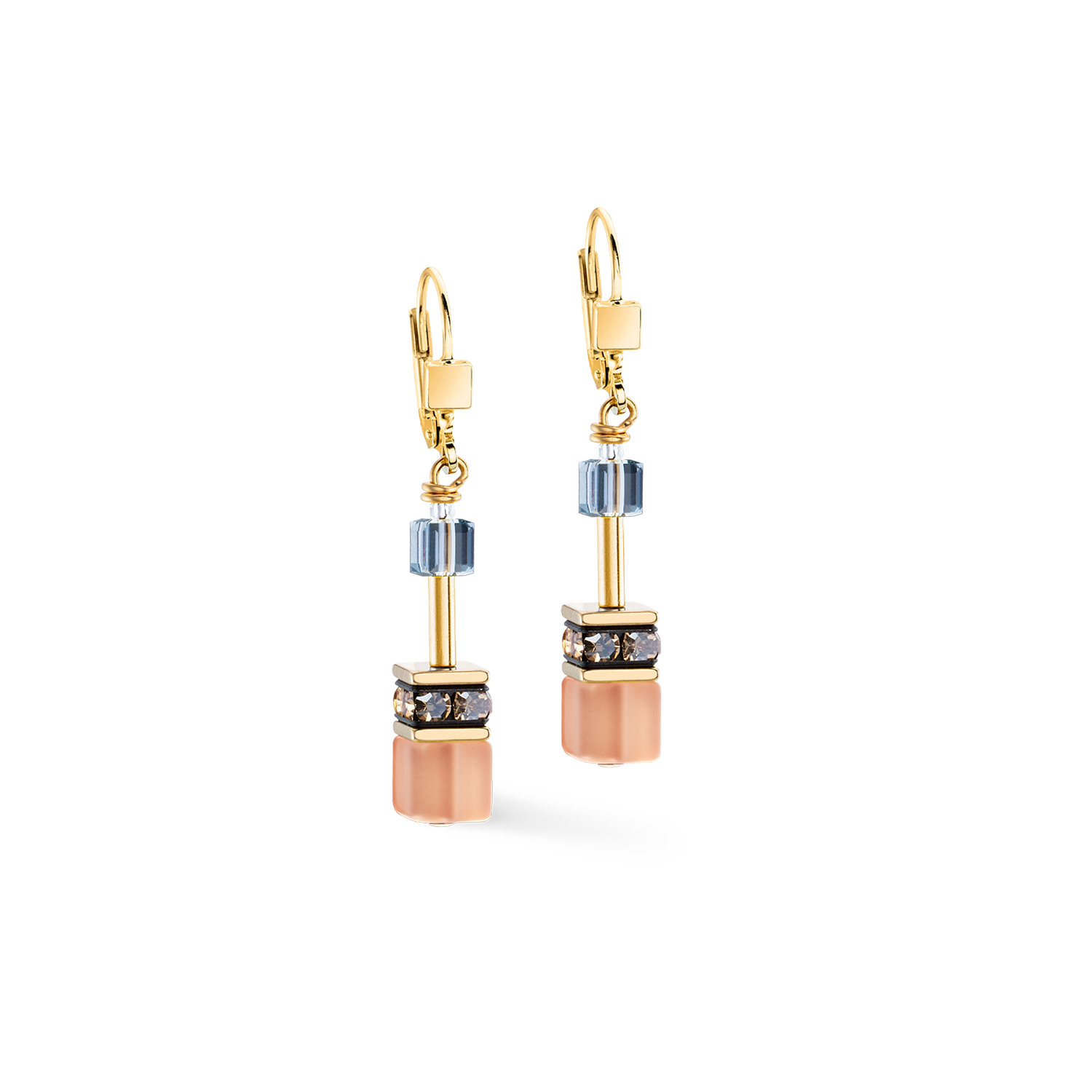 GeoCUBE® Iconic earrings Earth Mirage gold