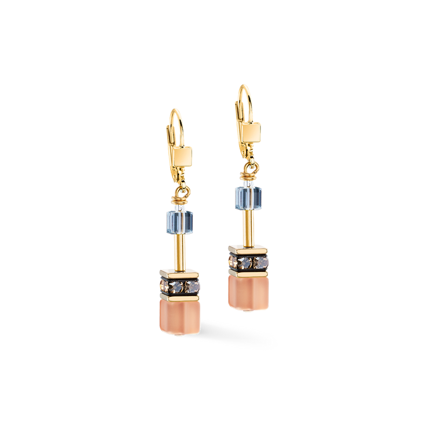 GeoCUBE® Iconic earrings Earth Mirage gold