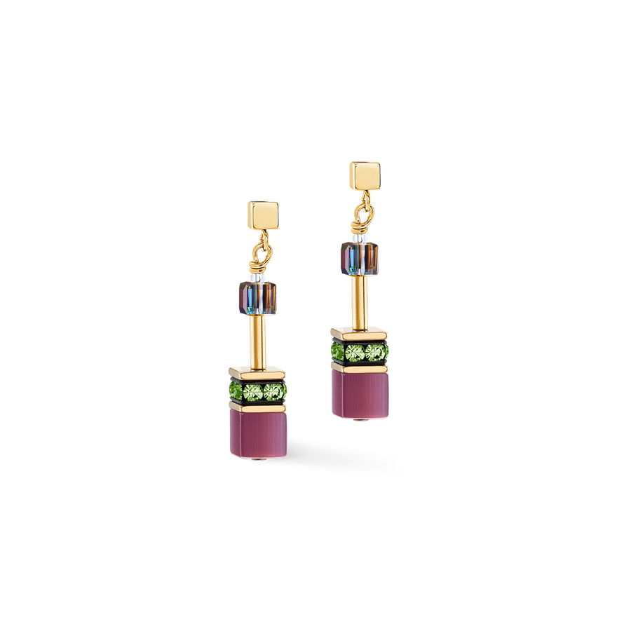GeoCUBE® Iconic earrings Art Nouveau gold