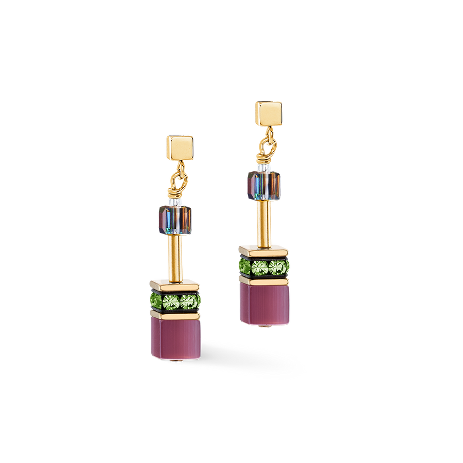 GeoCUBE® Iconic earrings Art Nouveau gold