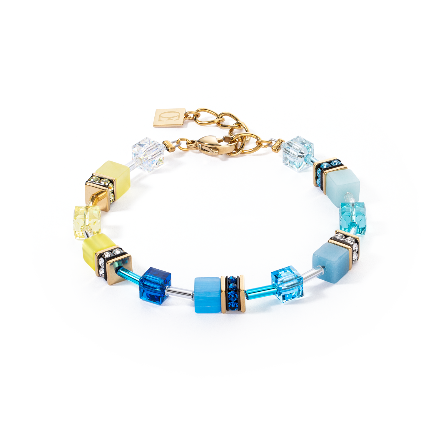 GeoCUBE® Iconic bracelet turquoise-yellow